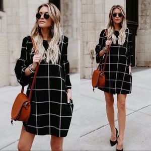 NWT VICI collection Eloise plaid shift dress